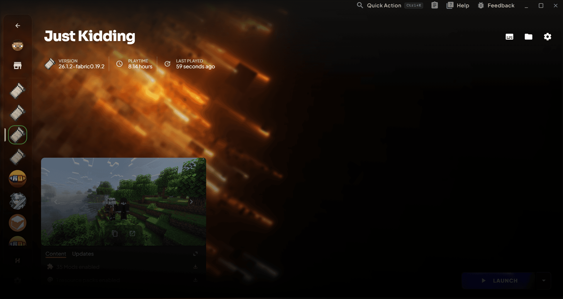 Modula Launcher Interface